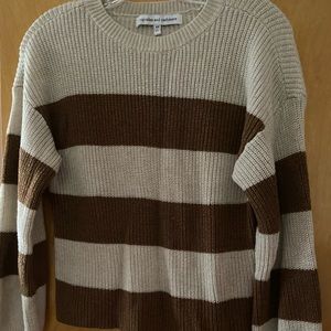Cupcakes and cashmere sweater in beige and brown size xs